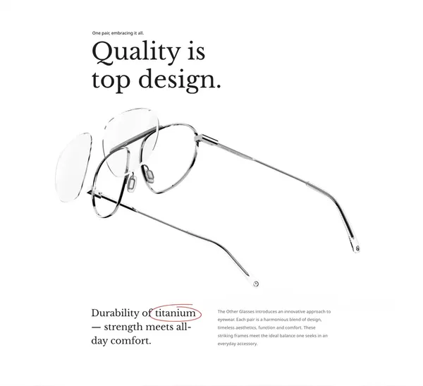 The Other Glasses - Landing design inspiration