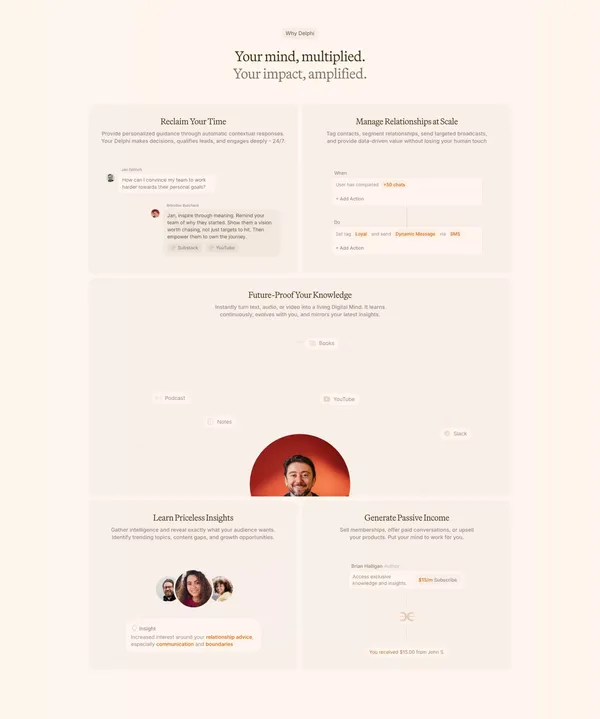 Delphi | Scale Your Insight. Stay Focused on What Matters. - Landing design inspiration