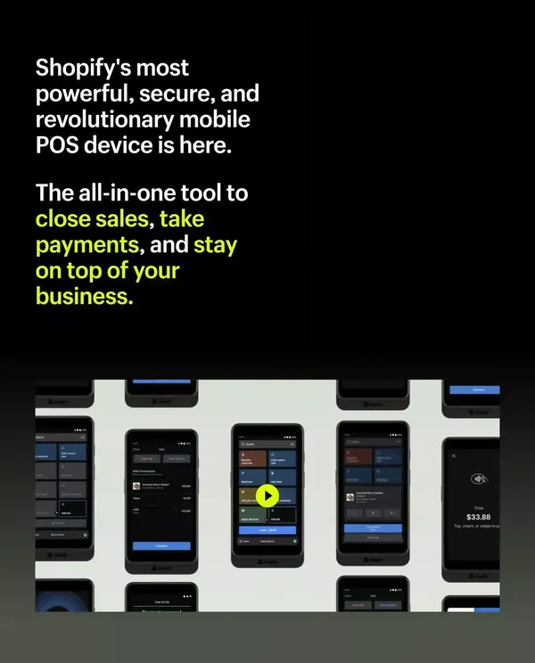 Shopify POS Go | All-in-One Mobile Device - Landing design inspiration