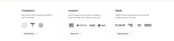 Realm: Win complex deals with Realm’s AI Solutions Engineer - Landing design inspiration