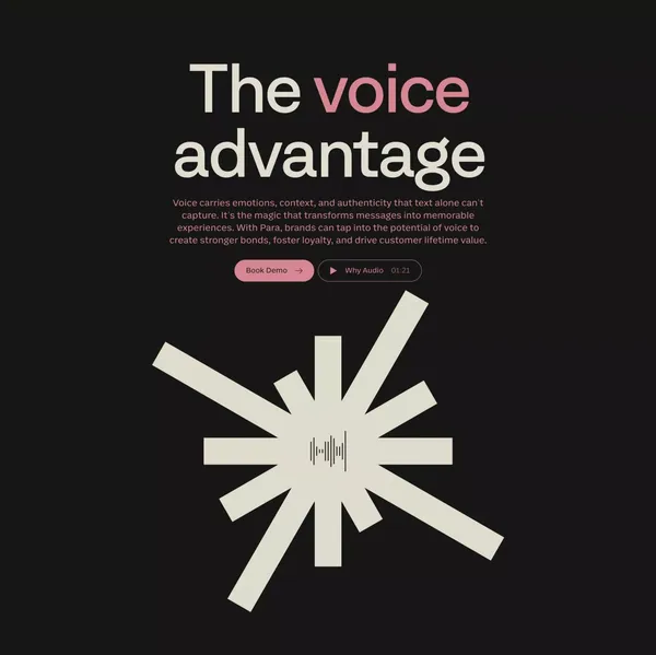 Para | Personalized Voice Messaging for Pioneering Brands - Landing design inspiration