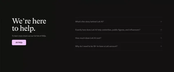 Loti - Landing design inspiration