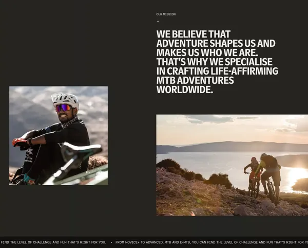 Award Winning Worldwide Mountain Bike Tours | H+I Adventures - Landing design inspiration