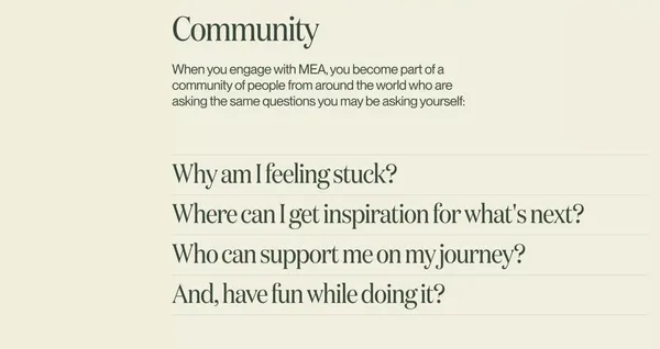 MEA Wisdom - Landing design inspiration