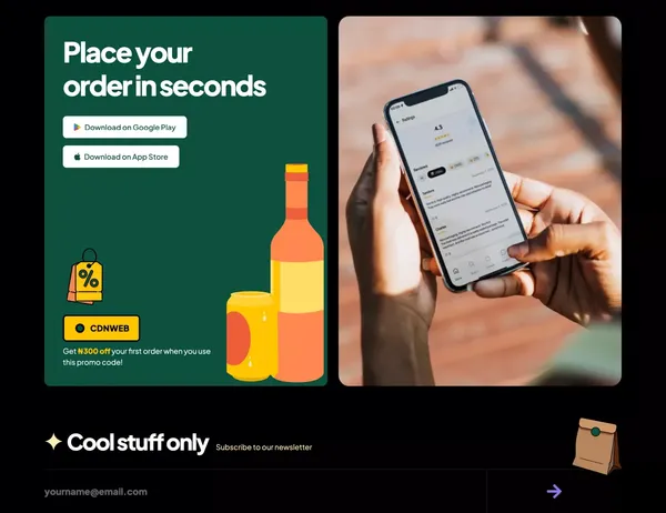 Chowdeck Logistics | Order Food & Drinks from Restaurants near you | Fast Delivery - Landing design inspiration