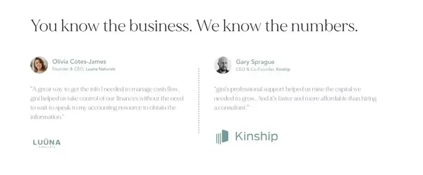 The Strategic Financial Planning Tool | gini - Landing design inspiration