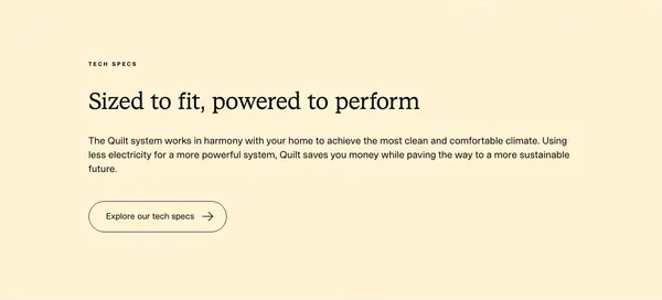 Quilt – The smartest way to heat and cool your home - Landing design inspiration