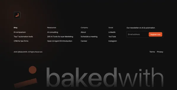 Your AI & Automation Agency — bakedwith - Landing design inspiration