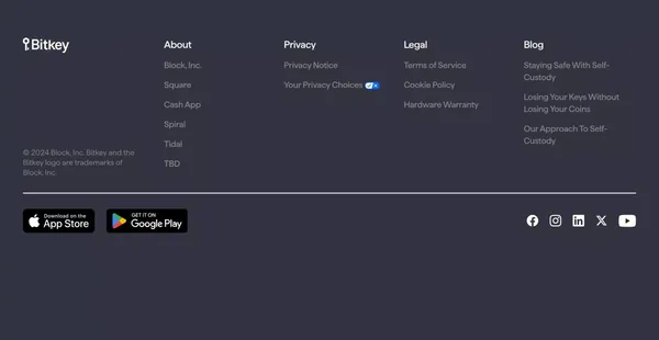 Bitkey: Self-custody bitcoin wallet - Landing design inspiration