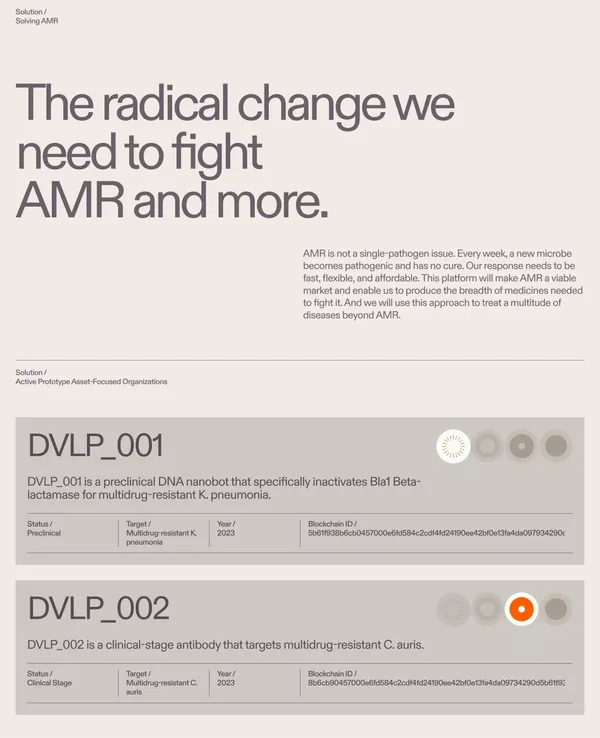 DVLP Medicines - Landing design inspiration