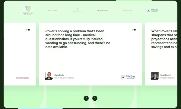 Rover AI | Alternative healthcare plans for small business - Landing design inspiration