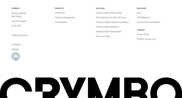 Crymbo - Build brilliant digital asset operations, fast. - Landing design inspiration