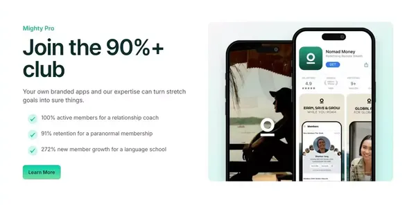 Mighty Networks | Community Platform, Courses & Memberships - Landing design inspiration