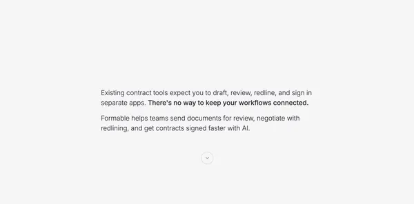 Formable — Modern way to manage contracts - Landing design inspiration