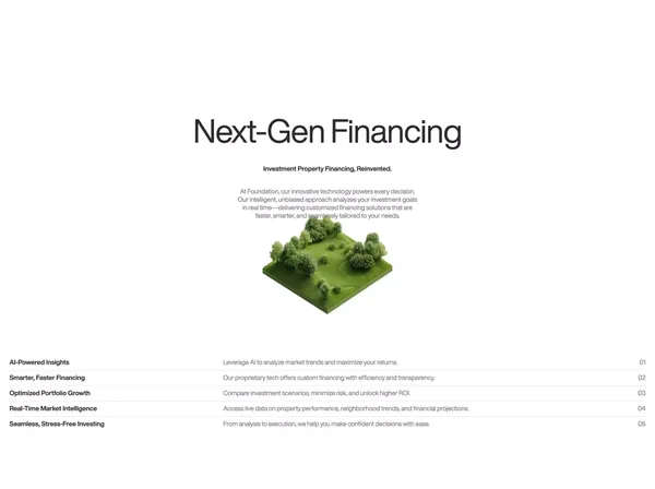 Foundation | Real Estate Investment - Landing design inspiration