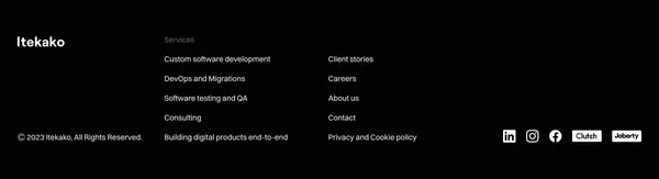 Itekako - Software Development - Portfolio design inspiration