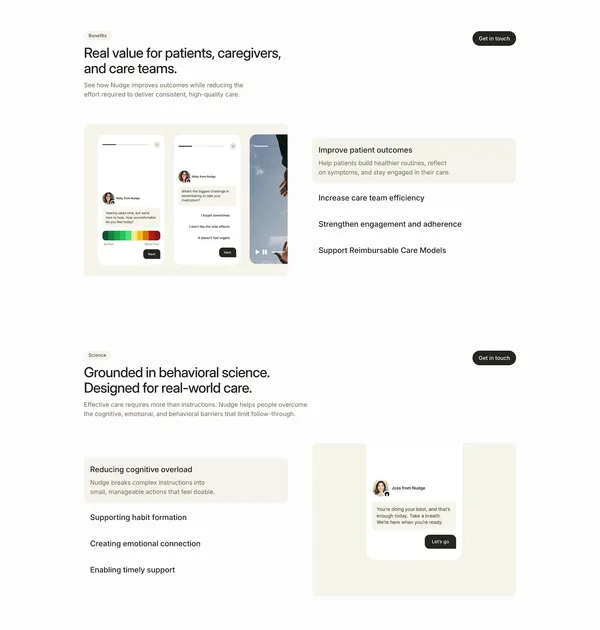 Nudge - Landing design inspiration