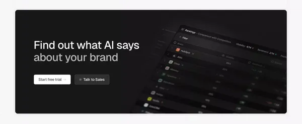 Peec AI - AI Search Analytics for Marketing Teams - Landing design inspiration