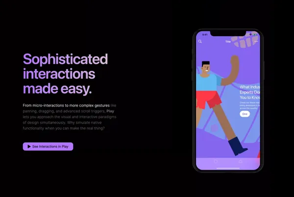 Create with Play - Landing design inspiration