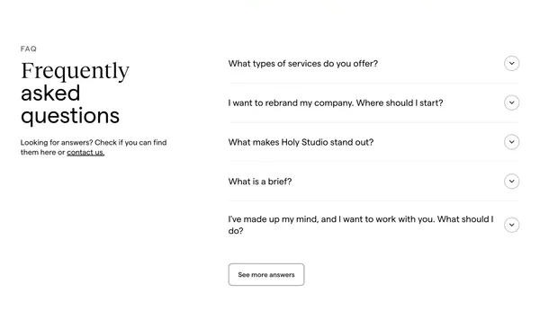 Holy Studio - Landing design inspiration