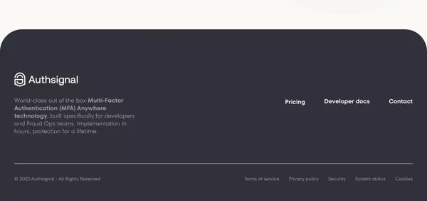 Authsignal - Home - Landing design inspiration
