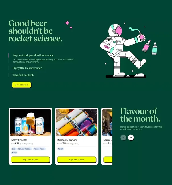 Brewser The UK's Top Rated Beer Club. - Landing design inspiration