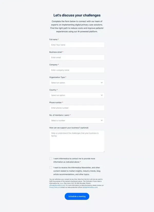 Homepage - Infermedica - Landing design inspiration