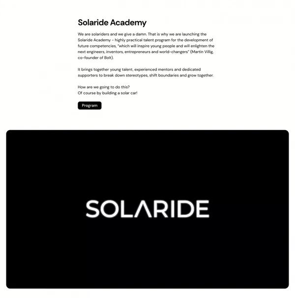 Solaride - Landing design inspiration
