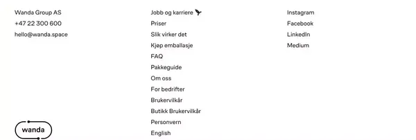 Henter, lagrer, tar vare på og returner tingene dine  - Wanda - Landing design inspiration