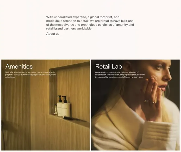 Guest & Hotel Amenities | Hunter Amenities International - Landing design inspiration