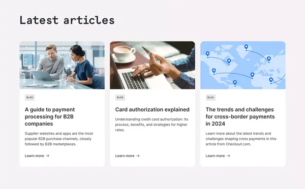 Payment services to power your performance | Checkout.com - Landing design inspiration