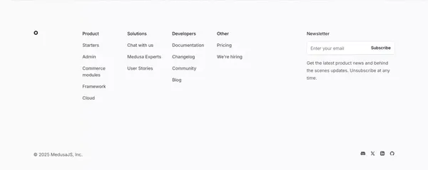 Medusa - World's most flexible commerce platform - Landing design inspiration
