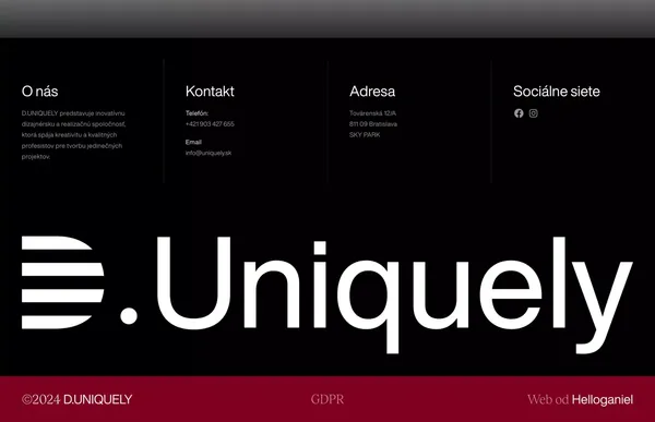 D.Uniquely - Landing design inspiration