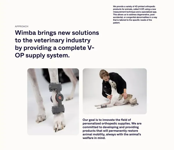 Wimba - Let's restore pets mobility together! - WIMBA - Landing design inspiration