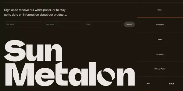 Turn your metal waste into revenue – Sun Metalon - Landing design inspiration