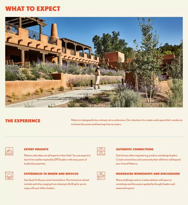 Patterns 2022 | Design Systems Retreat for Leaders - Landing design inspiration