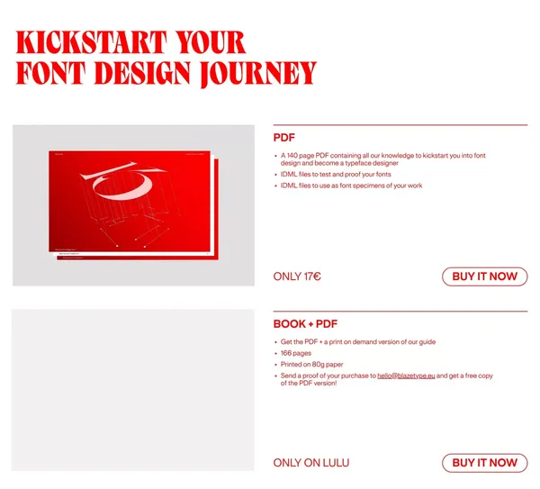 Blaze Type â How To Design Fonts? - Landing design inspiration