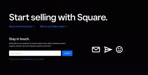 Square | Solutions For Your Small, Medium & Large Business - Landing design inspiration