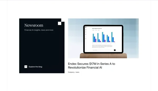 Endex | The autonomous financial analyst - Landing design inspiration