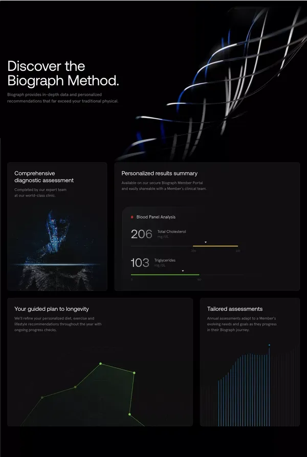 Biograph - Landing design inspiration
