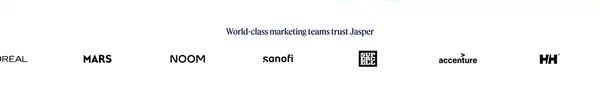 AI that’s built for marketing – Jasper - Landing design inspiration