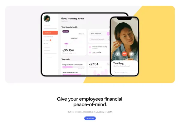 Equip | The all-in-one financial planning platform for employees - Landing design inspiration