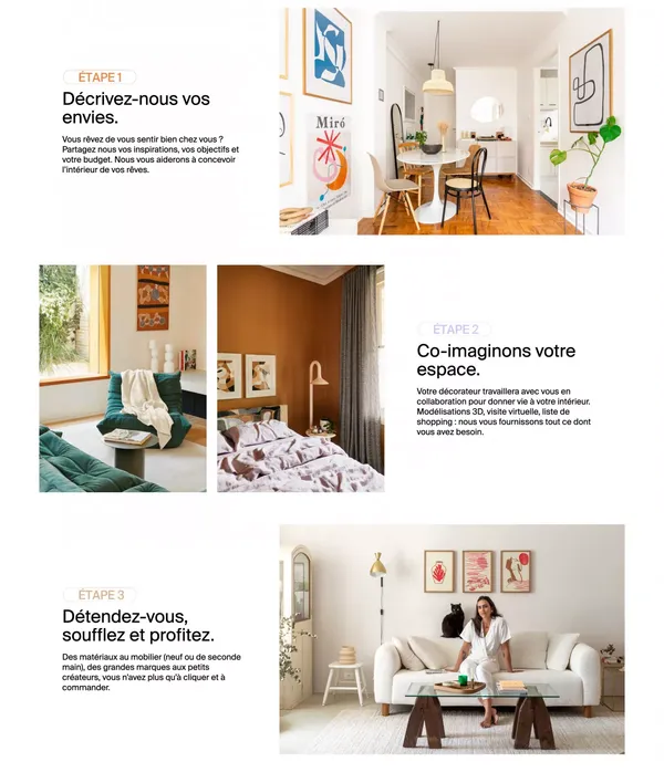 Studio de décoration et d'architecture d'intérieur en ligne - Insidy - Landing design inspiration