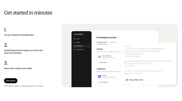 AI agents for tailored client demos & user activation - Landing design inspiration