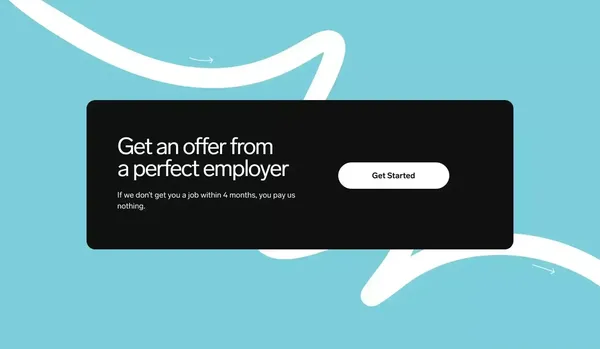 Accept an offer at a great company with ease, or it's free. - Landing design inspiration