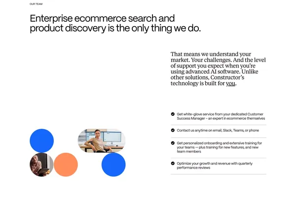 AI Ecommerce Search and Product Discovery | Constructor - Landing design inspiration