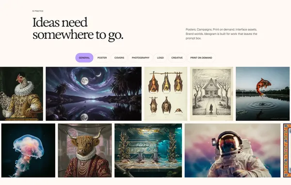 Ideogram 4.0 — The open model for visual intelligence - Landing design inspiration