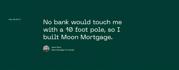 Moon Mortgage - Landing design inspiration