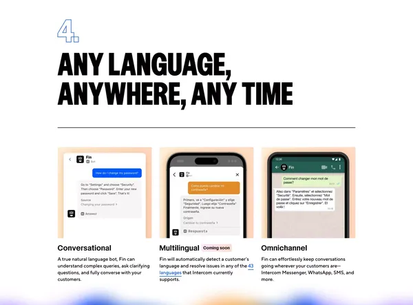 Resolve 50% of customer support questions. Instantly - Landing design inspiration