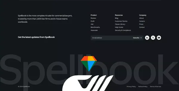 Spellbook - AI Contract Review & Drafting - Landing design inspiration